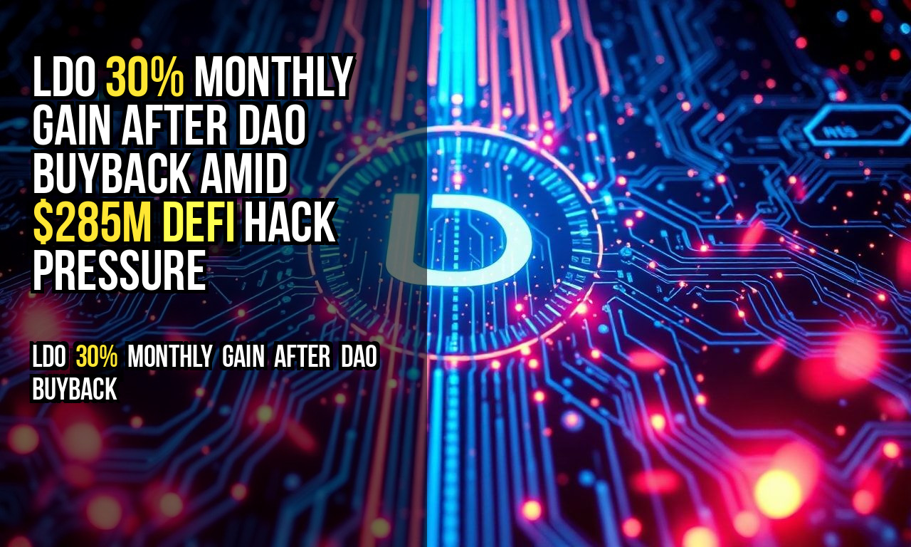 LDO 30% Monthly Gain After DAO Buyback Amid $285M DeFi Hack Pressure