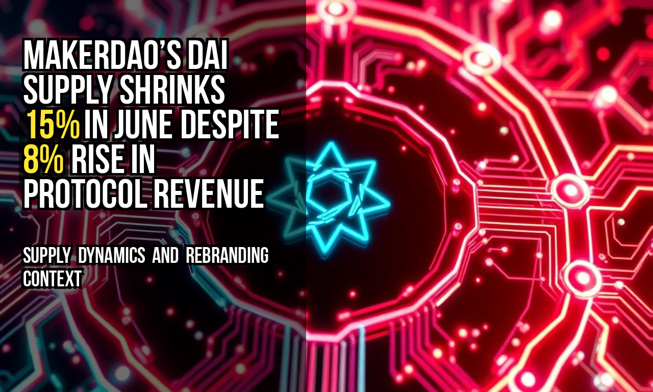 MakerDAO’s DAI supply shrinks 15% in June despite 8% rise in protocol revenue