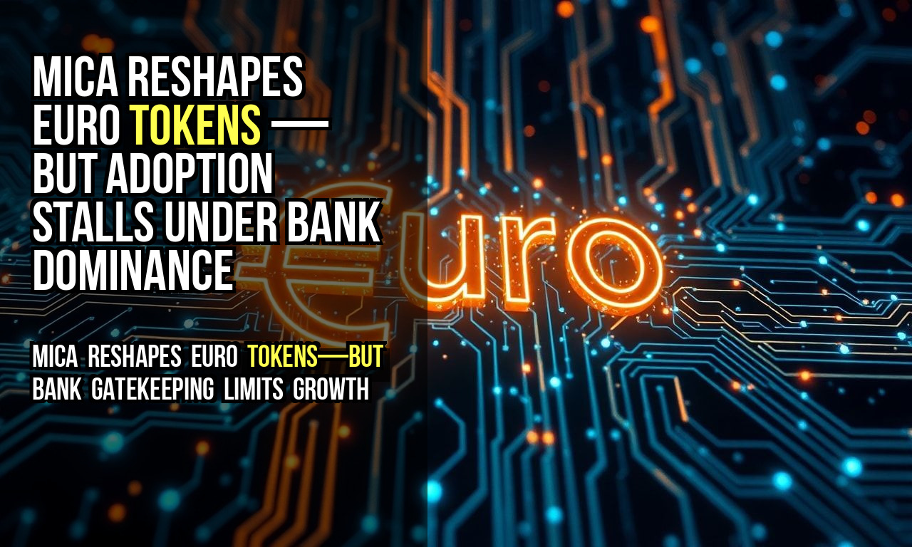 MiCA reshapes euro tokens — but adoption stalls under bank dominance
