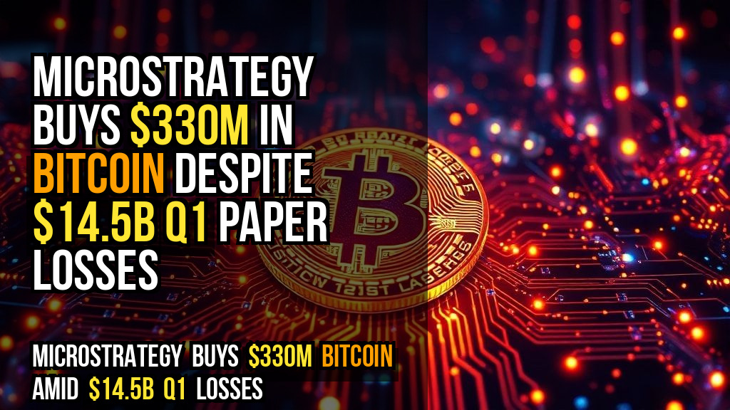 MicroStrategy buys $330M in Bitcoin despite $14.5B Q1 paper losses