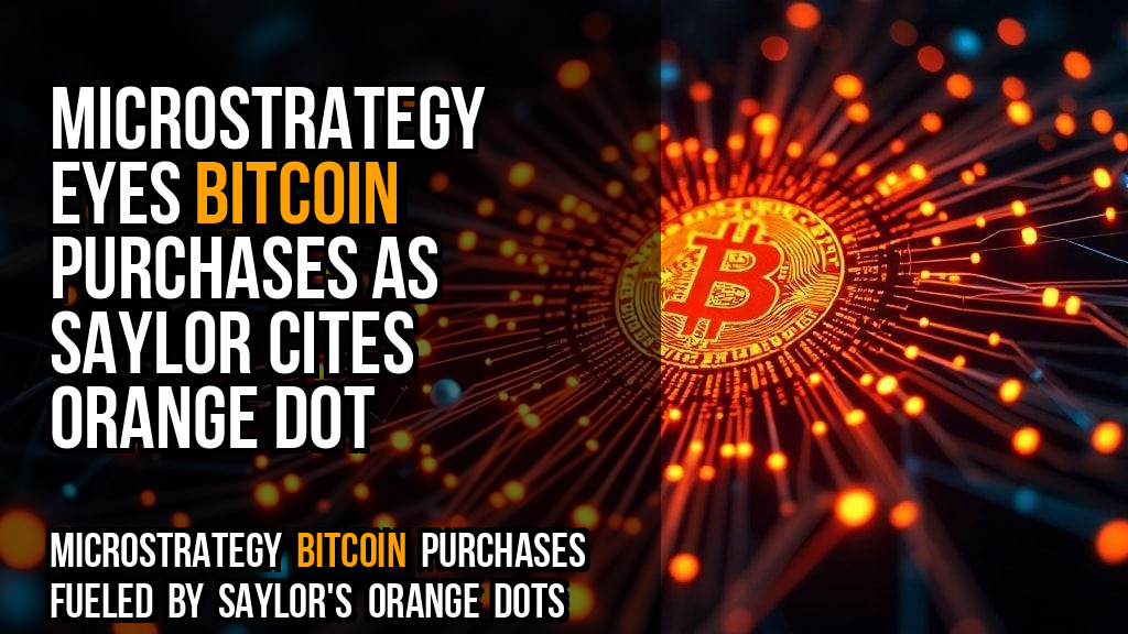 MicroStrategy eyes Bitcoin purchases as Saylor cites orange dot