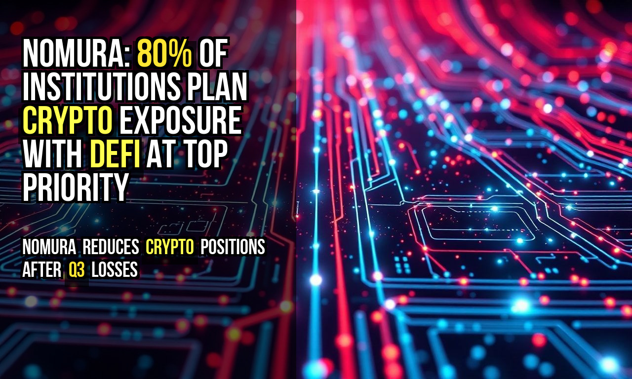 Nomura: 80% of Institutions Plan Crypto Exposure With DeFi at Top Priority