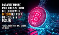 Parasite Mining Pool Finds Second BTC Block with Bitcoin Network Difficulty in Decline