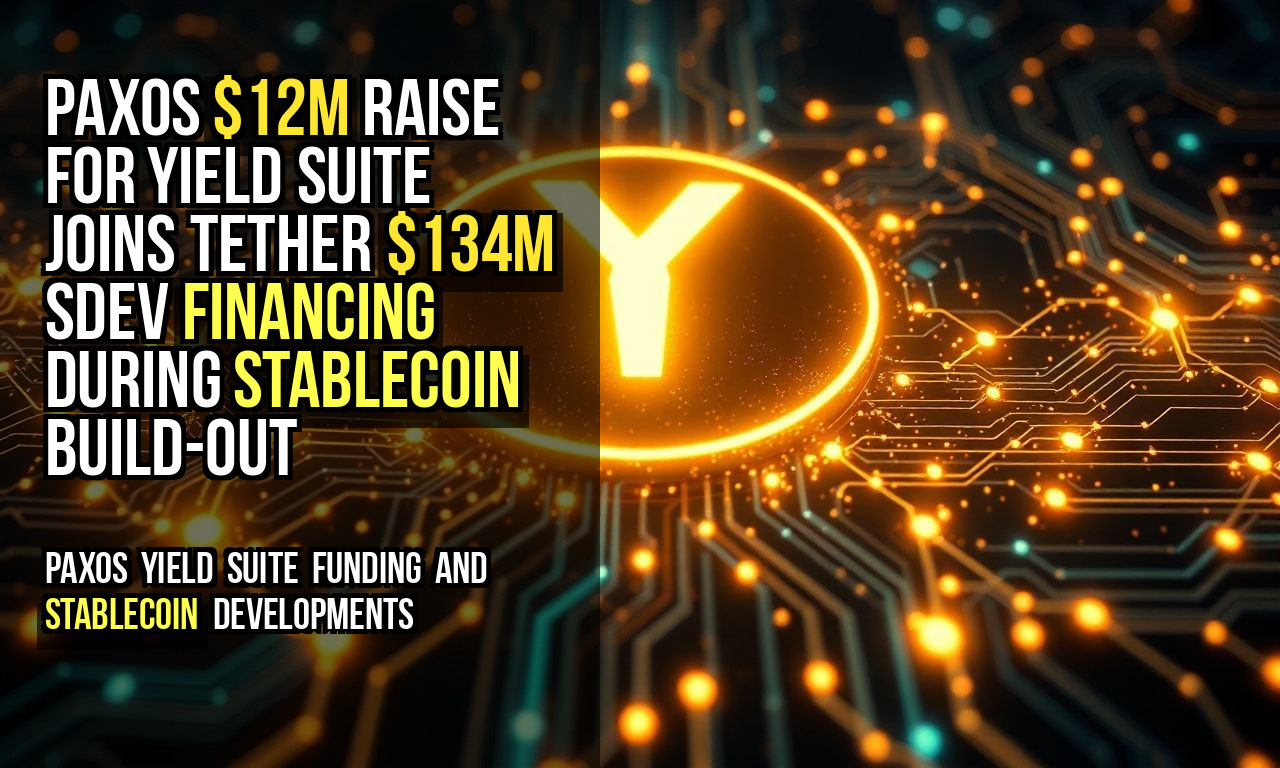 Paxos $12M Raise for Yield Suite Joins Tether $134M SDEV Financing During Stablecoin Build-Out