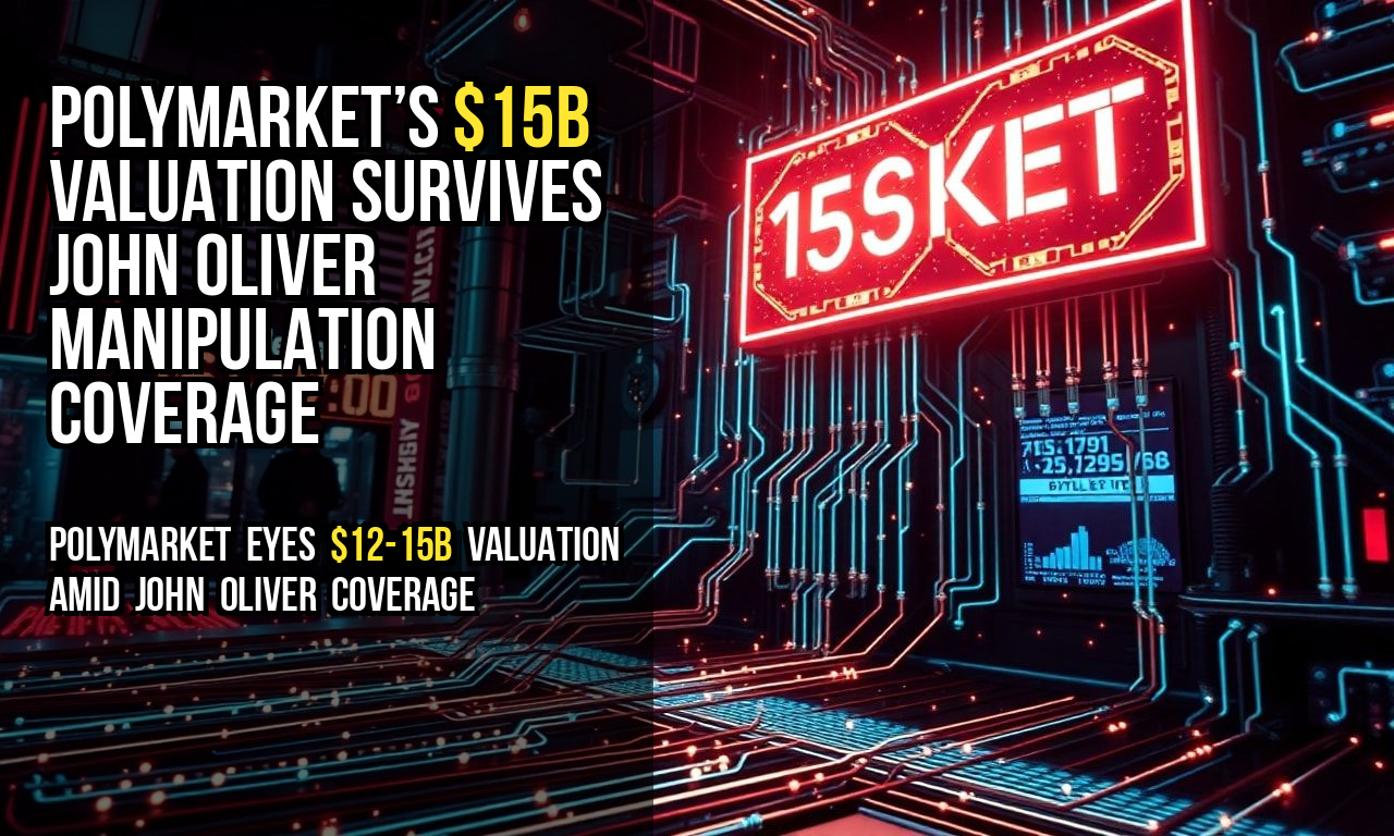 Polymarket’s $15B Valuation Survives John Oliver Manipulation Coverage