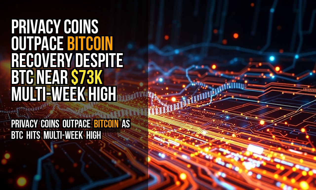Privacy Coins Outpace Bitcoin Recovery Despite BTC Near $73K Multi-Week High