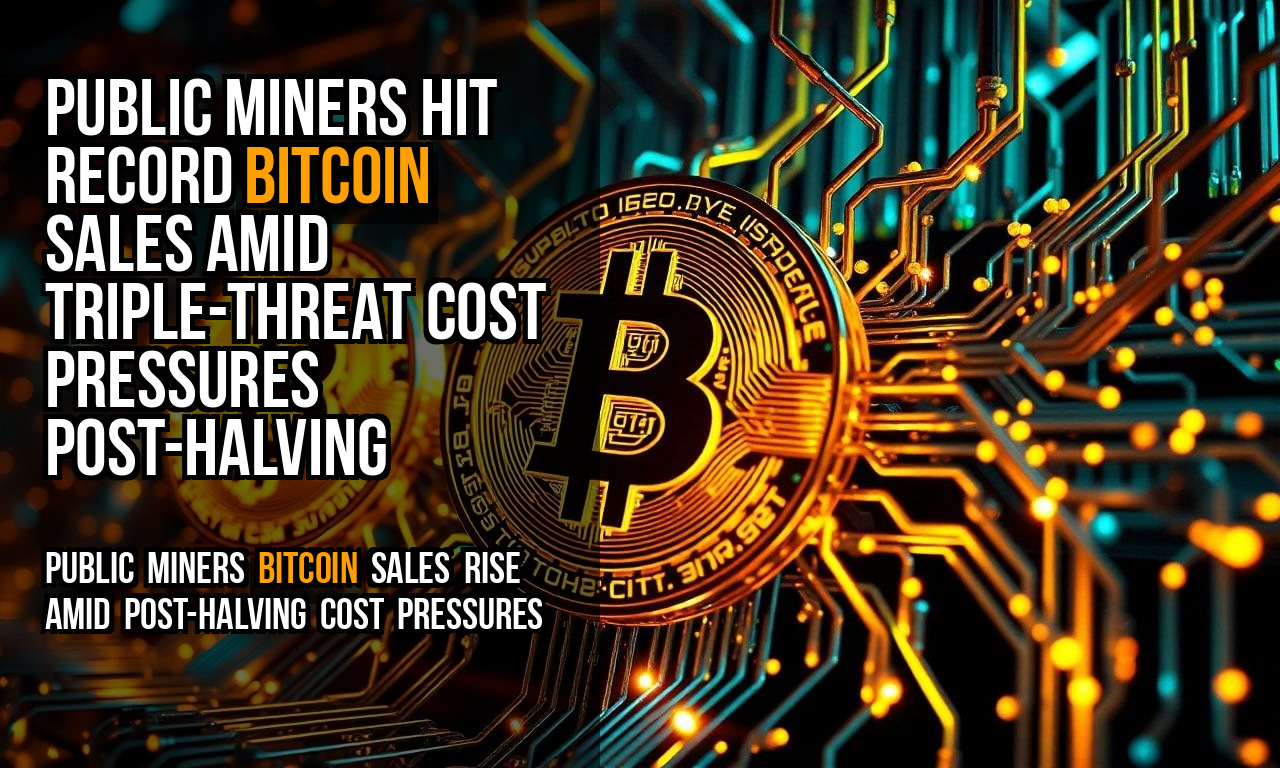 Public Miners Hit Record Bitcoin Sales Amid Triple-Threat Cost Pressures Post-Halving