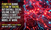 Pump.fun burns $370M in tokens, but overall social volume is muted – signals a quiet, capital‑efficient model at work