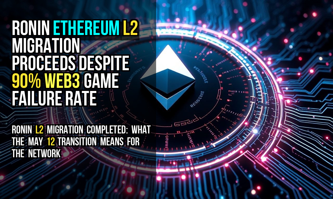 Ronin Ethereum L2 Migration Proceeds Despite 90% Web3 Game Failure Rate