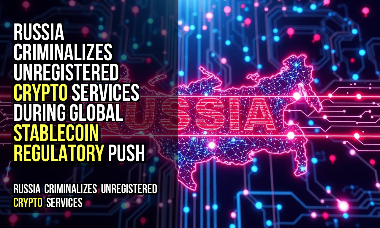 Russia Criminalizes Unregistered Crypto Services During Global Stablecoin Regulatory Push