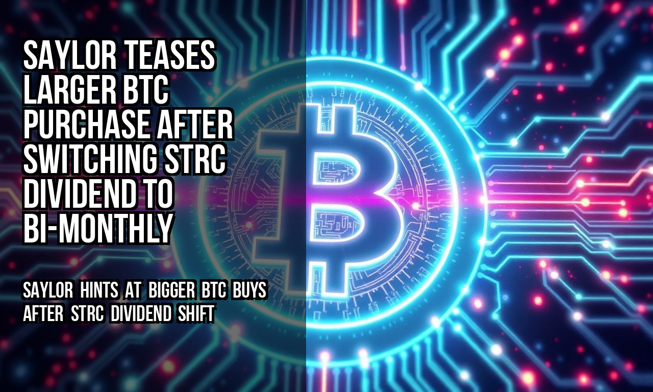 Saylor Teases Larger BTC Purchase After Switching STRC Dividend to Bi-Monthly