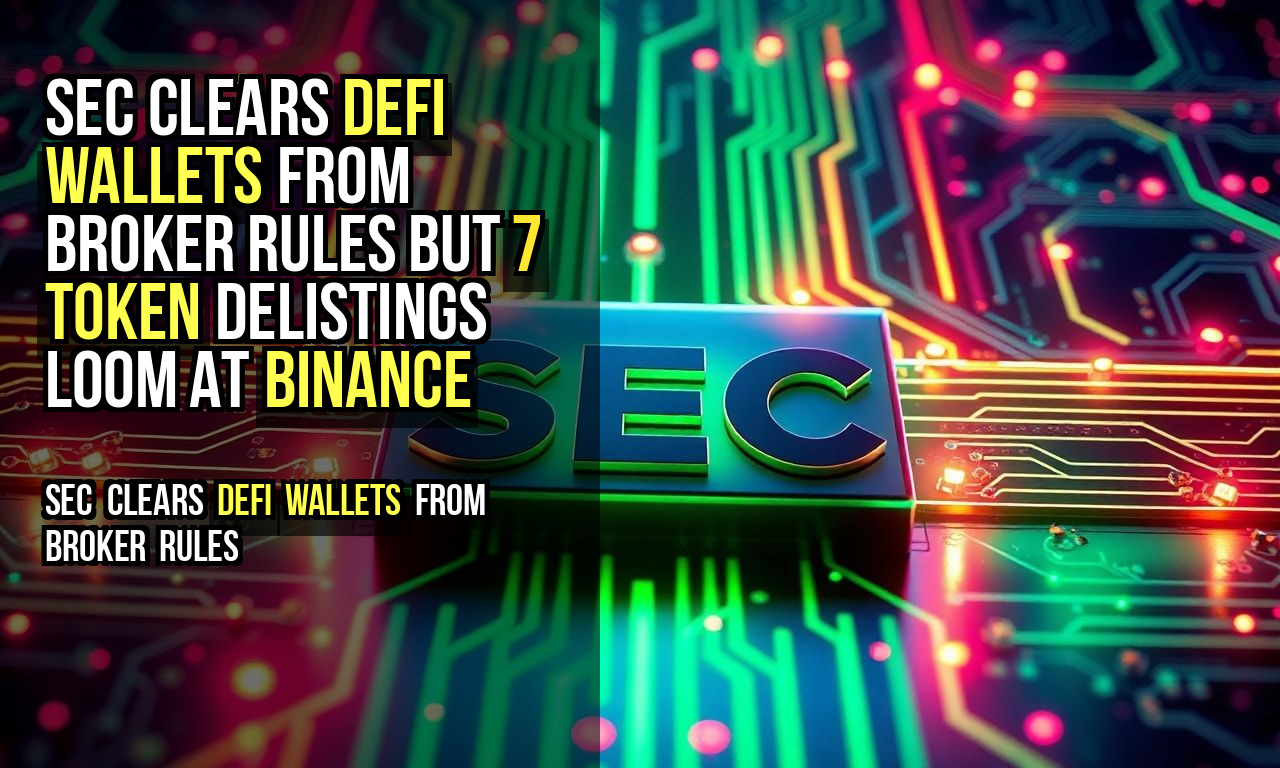 SEC Clears DeFi Wallets From Broker Rules but 7 Token Delistings Loom at Binance