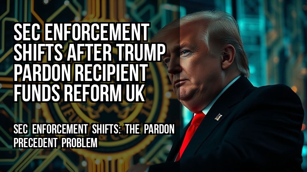 SEC enforcement shifts after Trump pardon recipient funds Reform UK