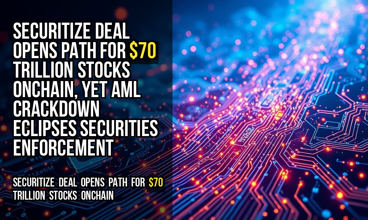 Securitize deal opens path for $70 trillion stocks onchain, yet AML crackdown eclipses securities enforcement