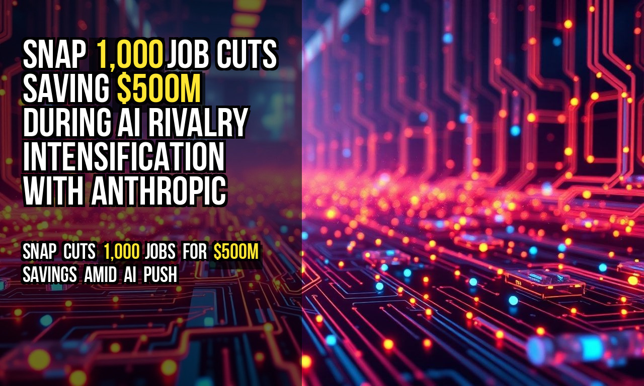 Snap 1,000 Job Cuts Saving $500M During AI Rivalry Intensification With Anthropic