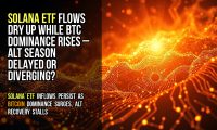 Solana ETF flows dry up while BTC dominance rises – alt season delayed or diverging?