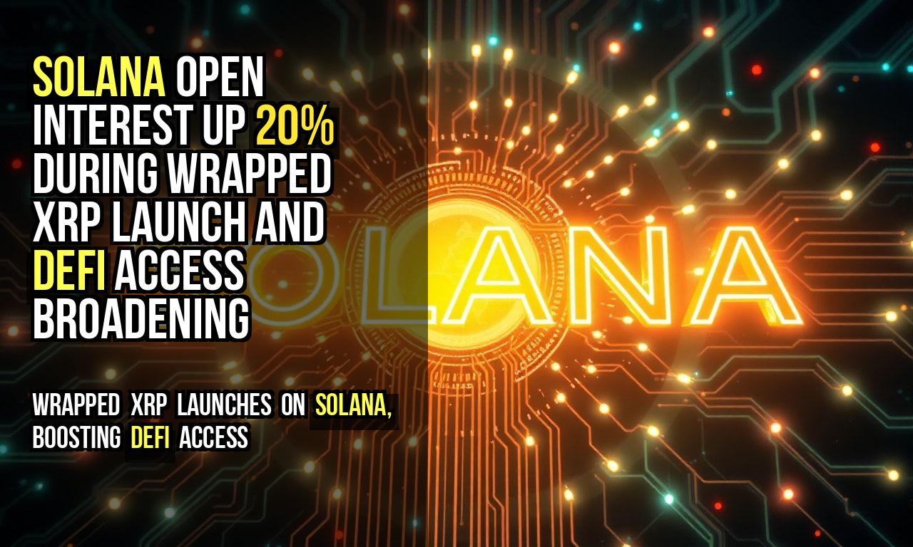 Solana Open Interest Up 20% During Wrapped XRP Launch and DeFi Access Broadening