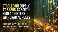 Stablecoin Supply at $180B as South Korea Tightens Withdrawal Rules