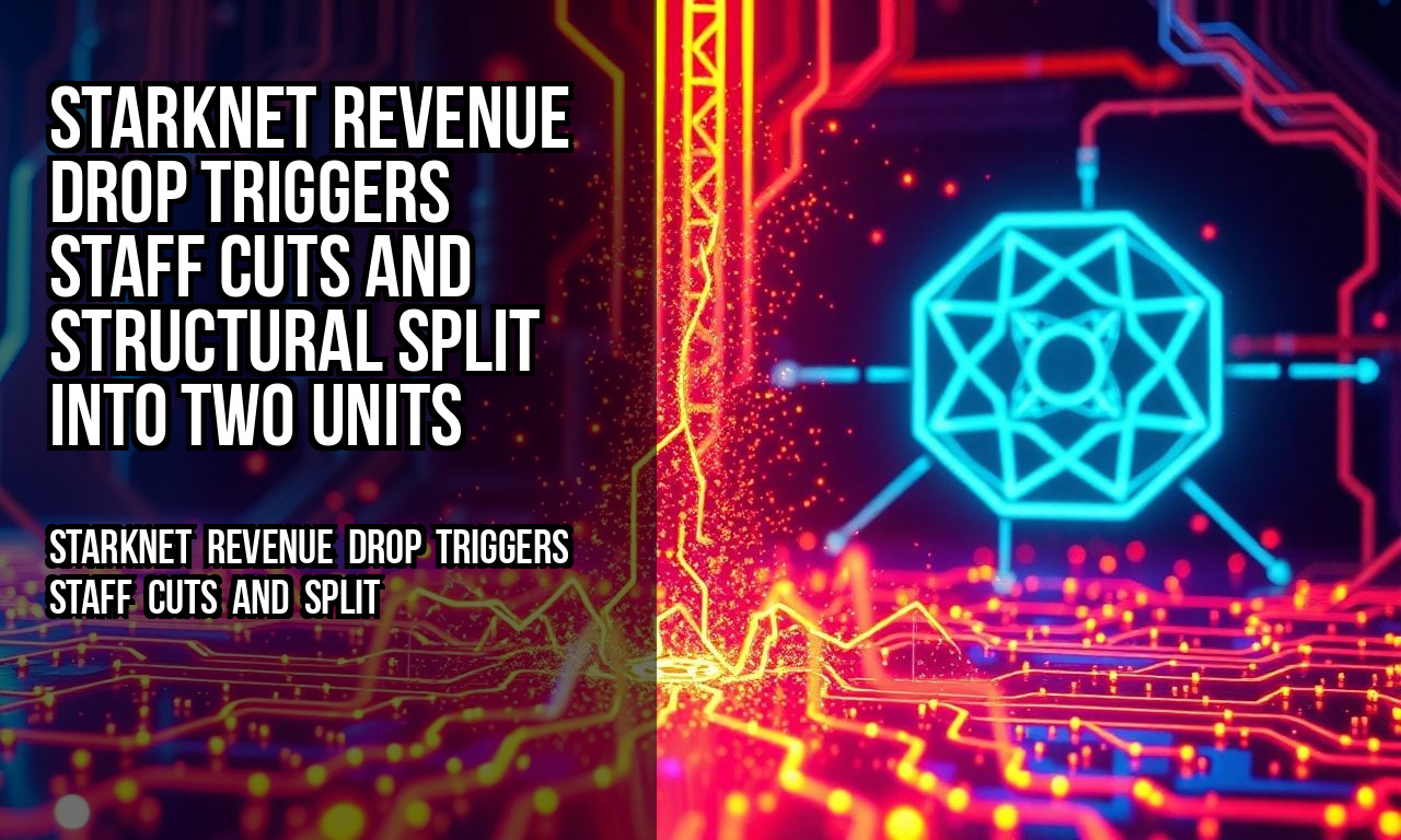 Starknet Revenue Drop Triggers Staff Cuts and Structural Split Into Two Units