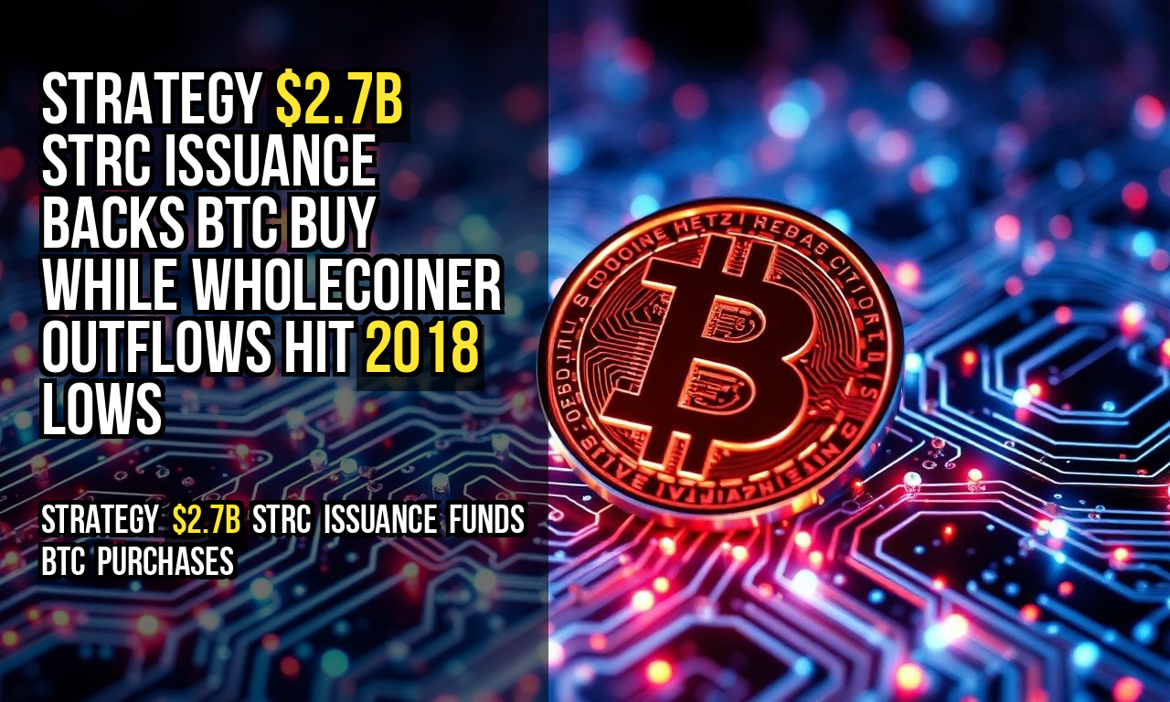 Strategy $2.7B STRC Issuance Backs BTC Buy While Wholecoiner Outflows Hit 2018 Lows