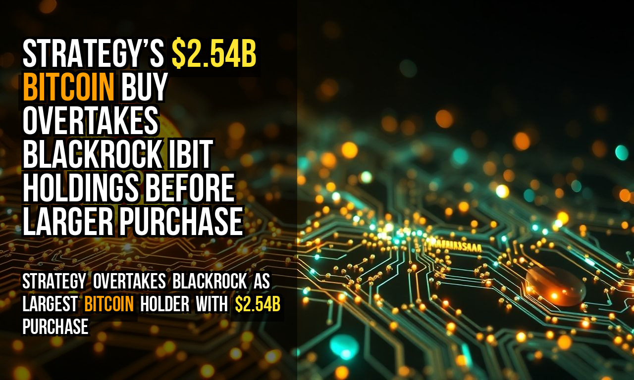 Strategy’s $2.54B Bitcoin Buy Overtakes BlackRock IBIT Holdings Before Larger Purchase