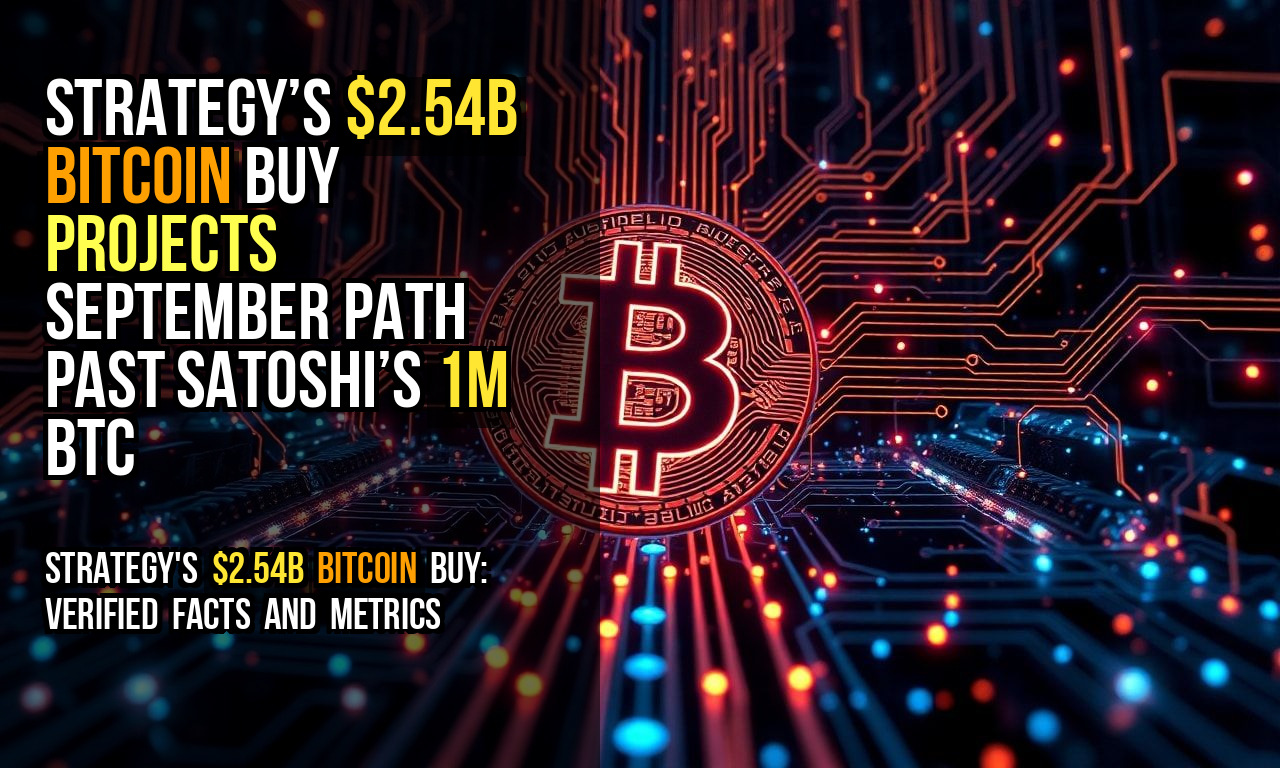 Strategy’s $2.54B Bitcoin Buy Projects September Path Past Satoshi’s 1M BTC
