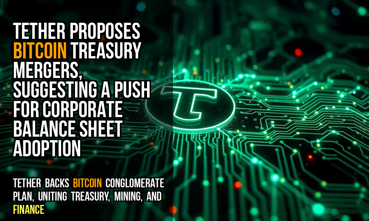 Tether proposes Bitcoin treasury mergers, suggesting a push for corporate balance sheet adoption