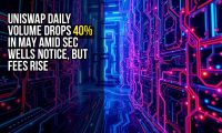 Uniswap daily volume drops 40% in May amid SEC Wells notice, but fees rise