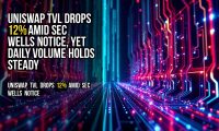 Uniswap TVL drops 12% amid SEC Wells notice, yet daily volume holds steady