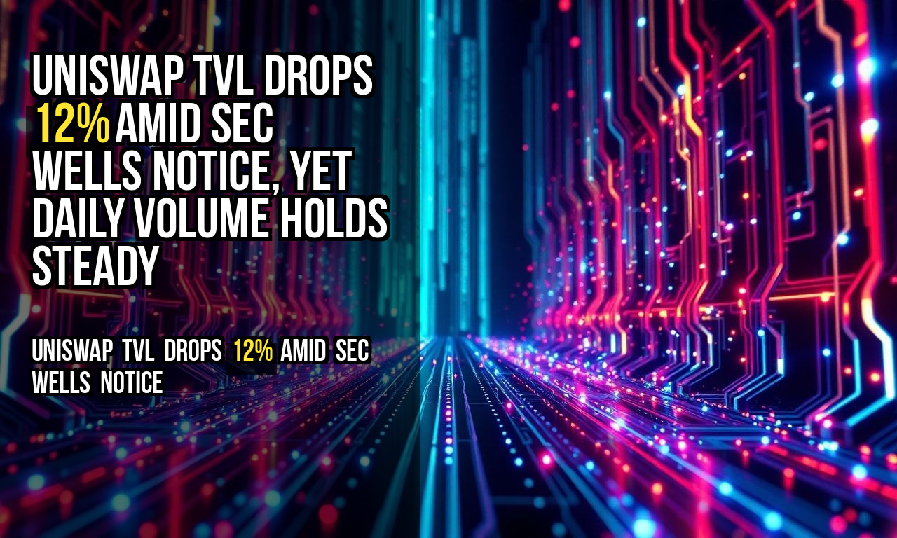 Uniswap TVL drops 12% amid SEC Wells notice, yet daily volume holds steady