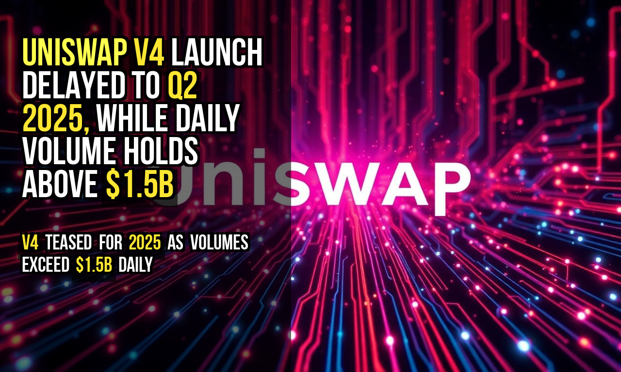 Uniswap v4 launch delayed to Q2 2025, while daily volume holds above $1.5B