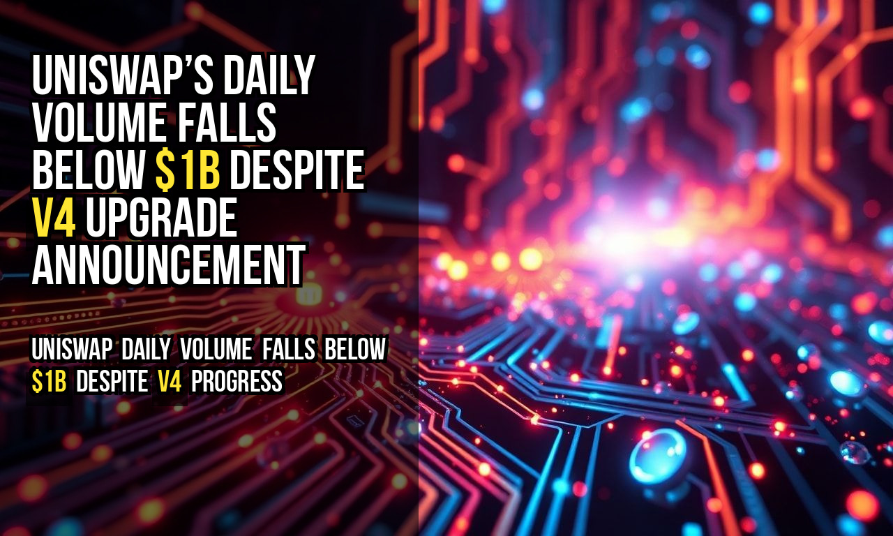 Uniswap’s daily volume falls below $1B despite V4 upgrade announcement