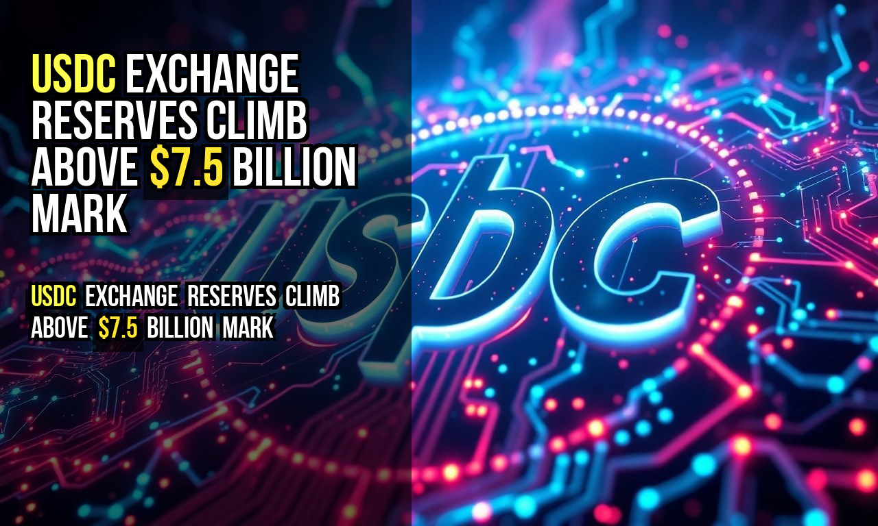 USDC Exchange Reserves Climb Above $7.5 Billion Mark