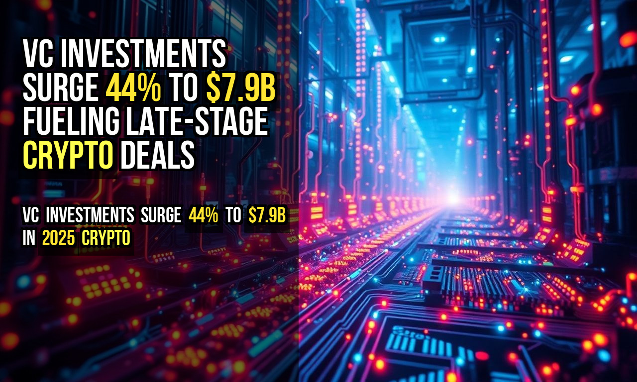 VC Investments Surge 44% to $7.9B Fueling Late-Stage Crypto Deals