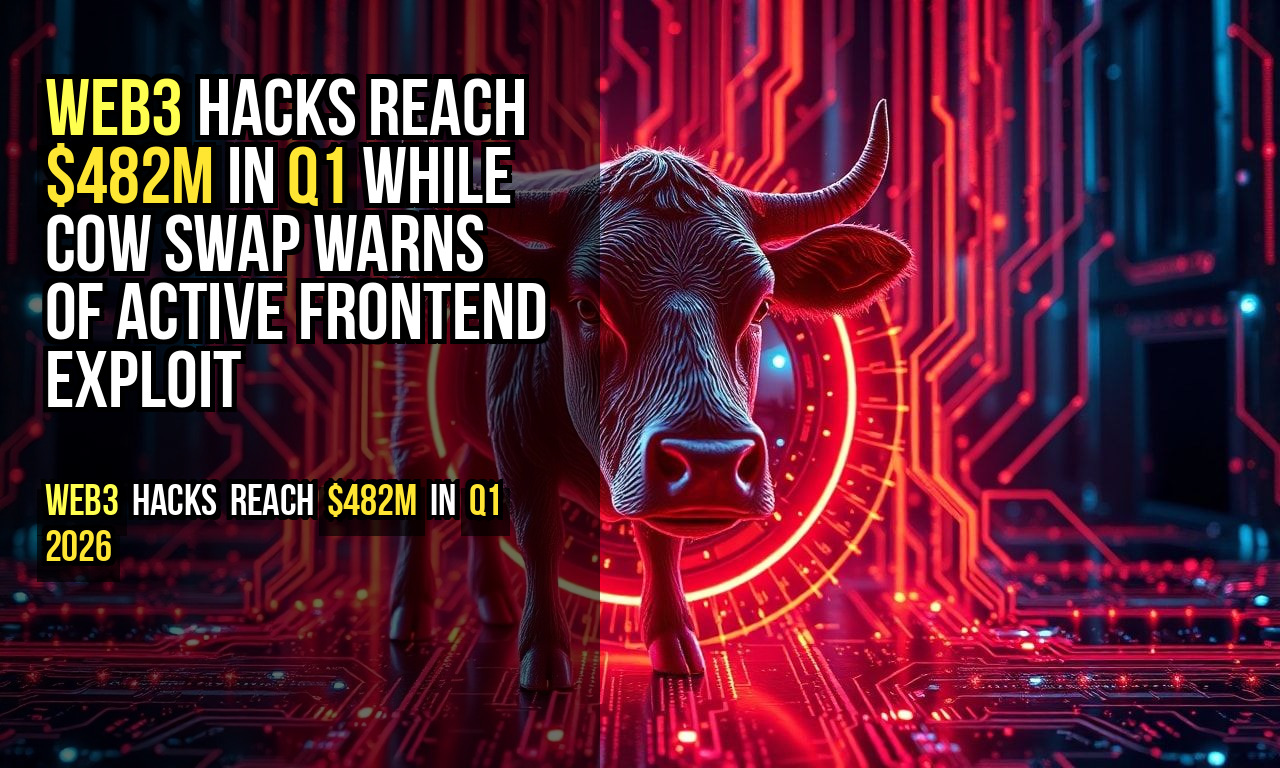 Web3 Hacks Reach $482M in Q1 While CoW Swap Warns of Active Frontend Exploit