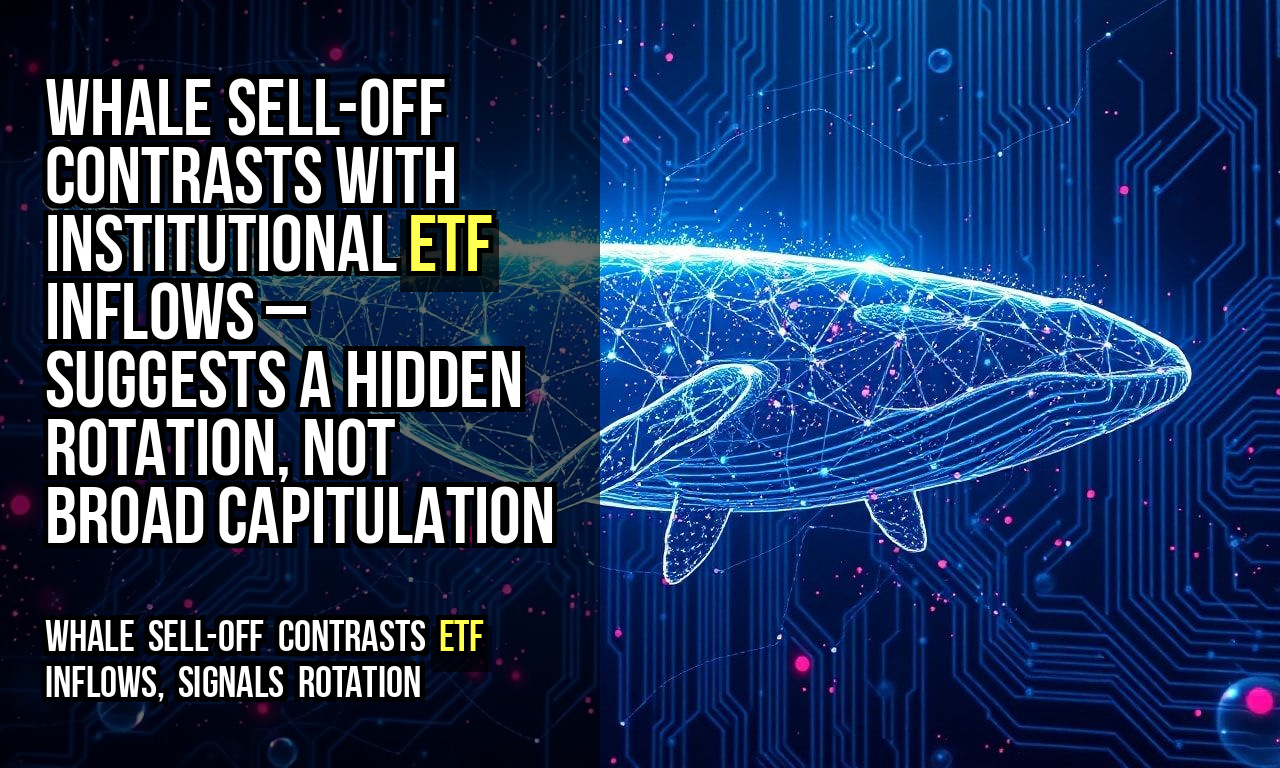 Whale sell-off contrasts with institutional ETF inflows – suggests a hidden rotation, not broad capitulation