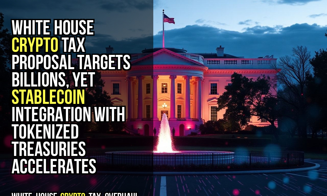 White House crypto tax proposal targets billions, yet stablecoin integration with tokenized Treasuries accelerates