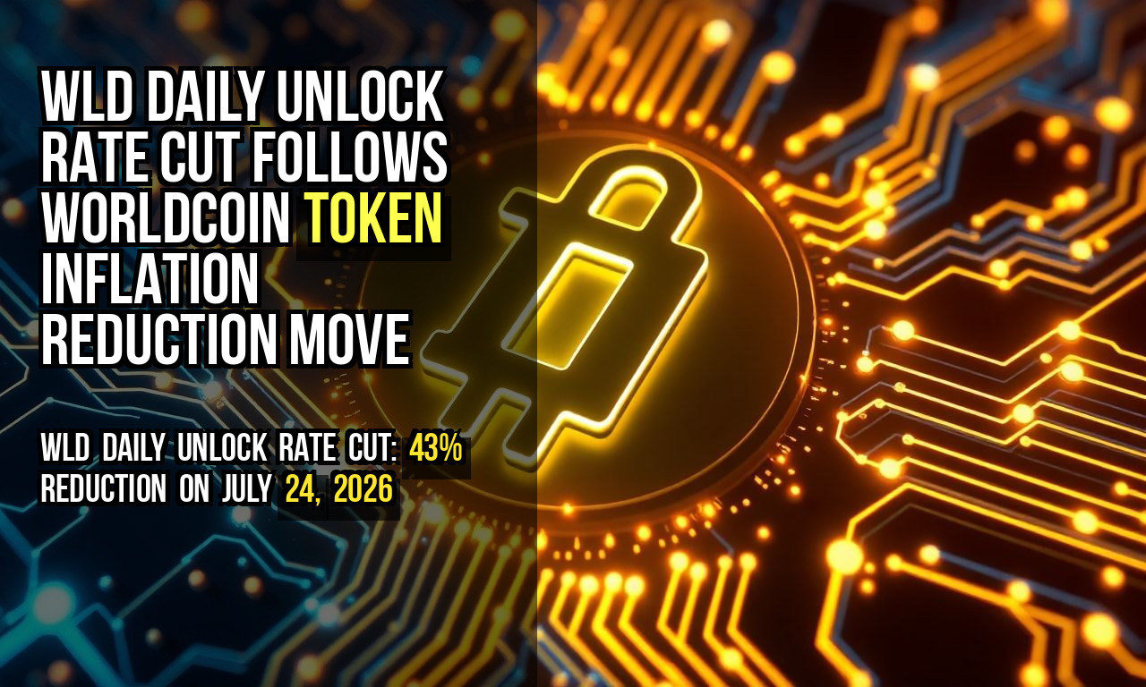 WLD Daily Unlock Rate Cut Follows Worldcoin Token Inflation Reduction Move