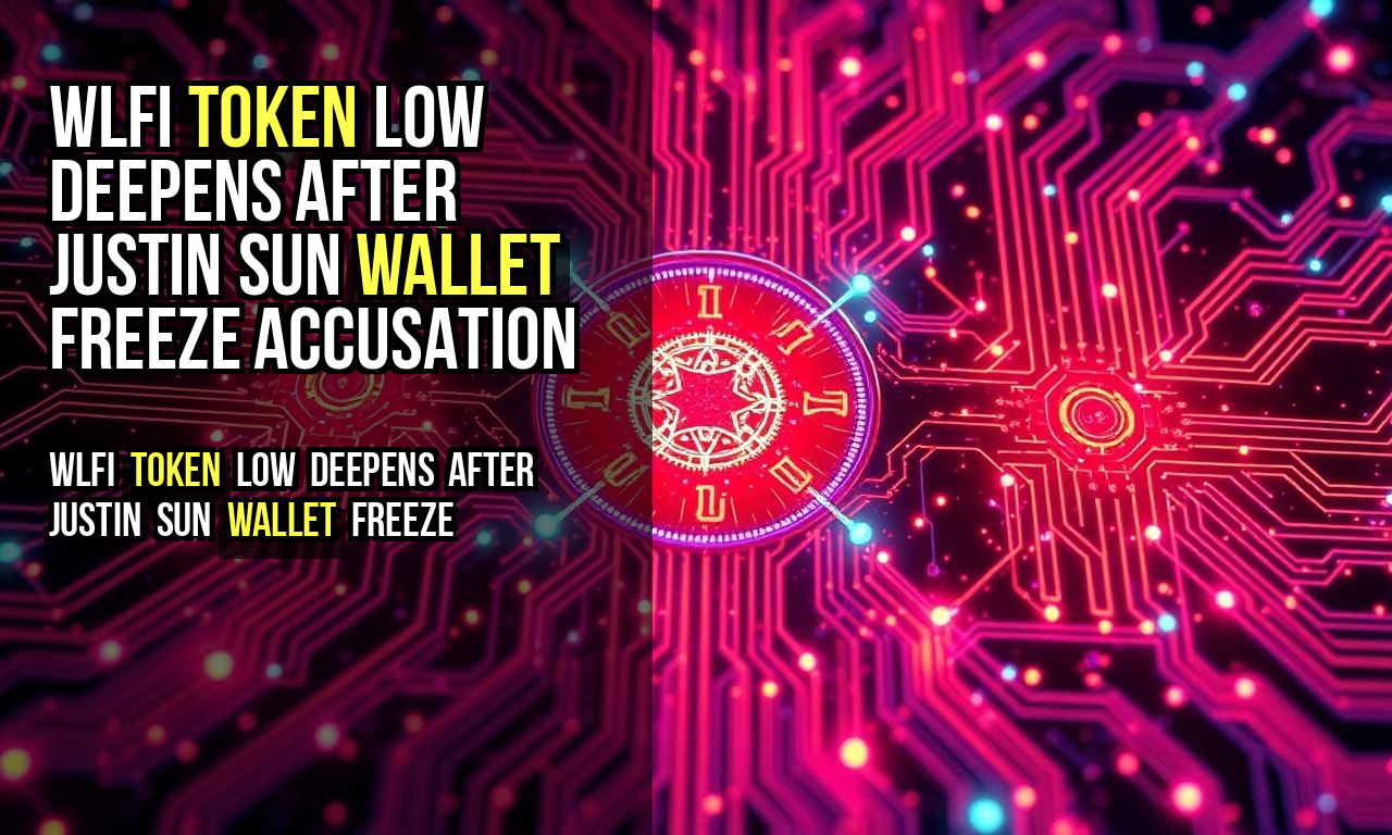 WLFI Token Low Deepens After Justin Sun Wallet Freeze Accusation