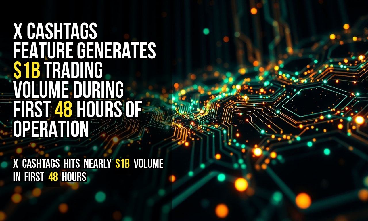X Cashtags Feature Generates $1B Trading Volume During First 48 Hours of Operation