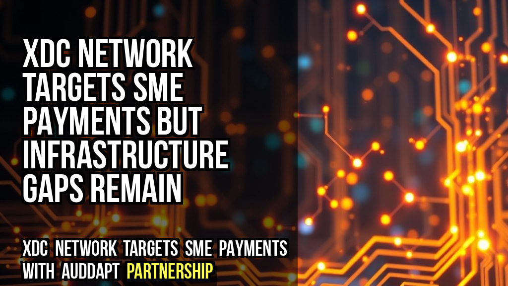 XDC Network targets SME payments but infrastructure gaps remain
