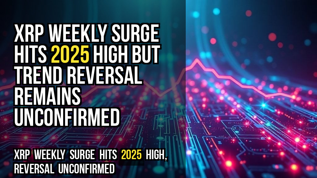 XRP weekly surge hits 2025 high but trend reversal remains unconfirmed