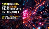 Zcash Posts 30% Gain as Bitcoin Breaks Three-Week High on Ceasefire