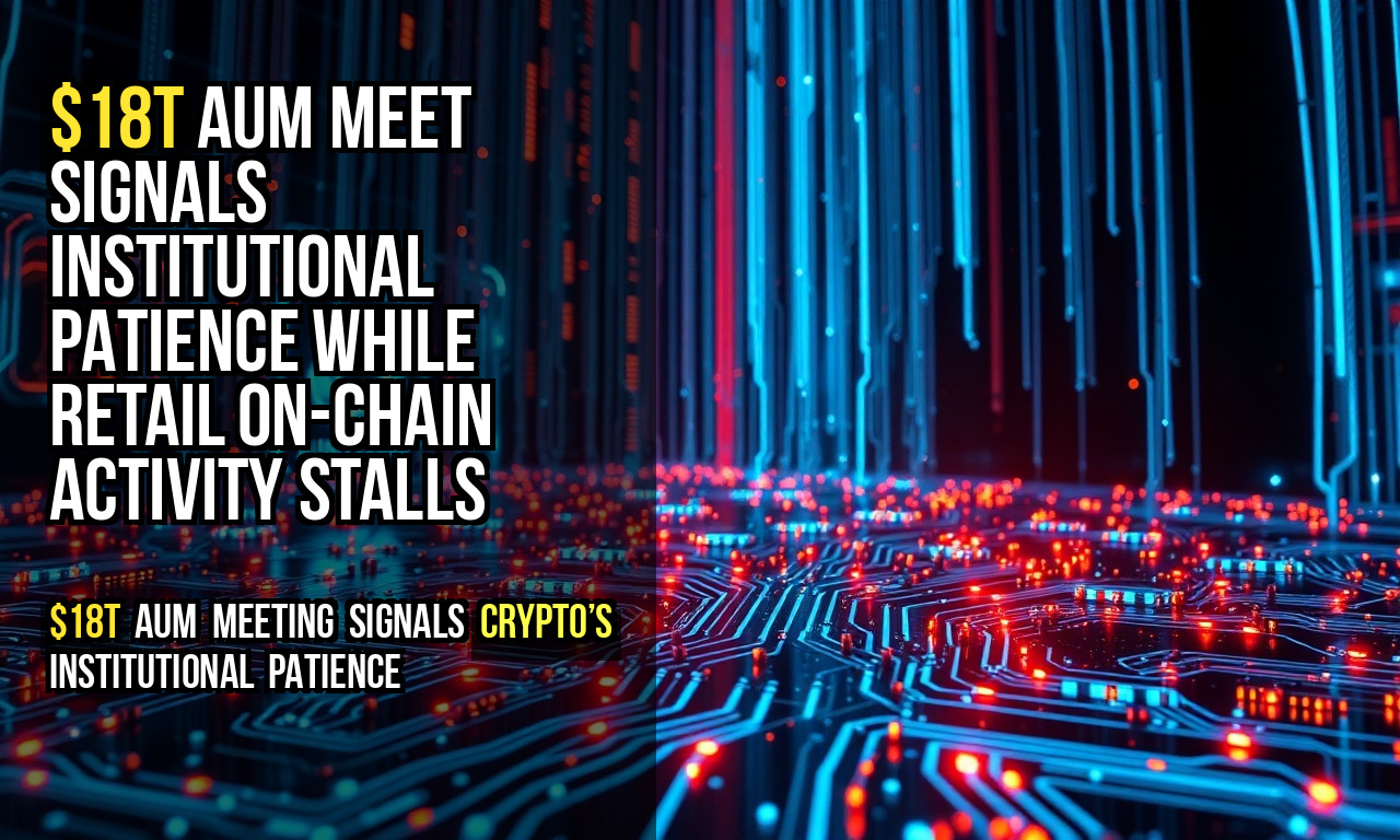 $18T AUM meet signals institutional patience while retail on-chain activity stalls