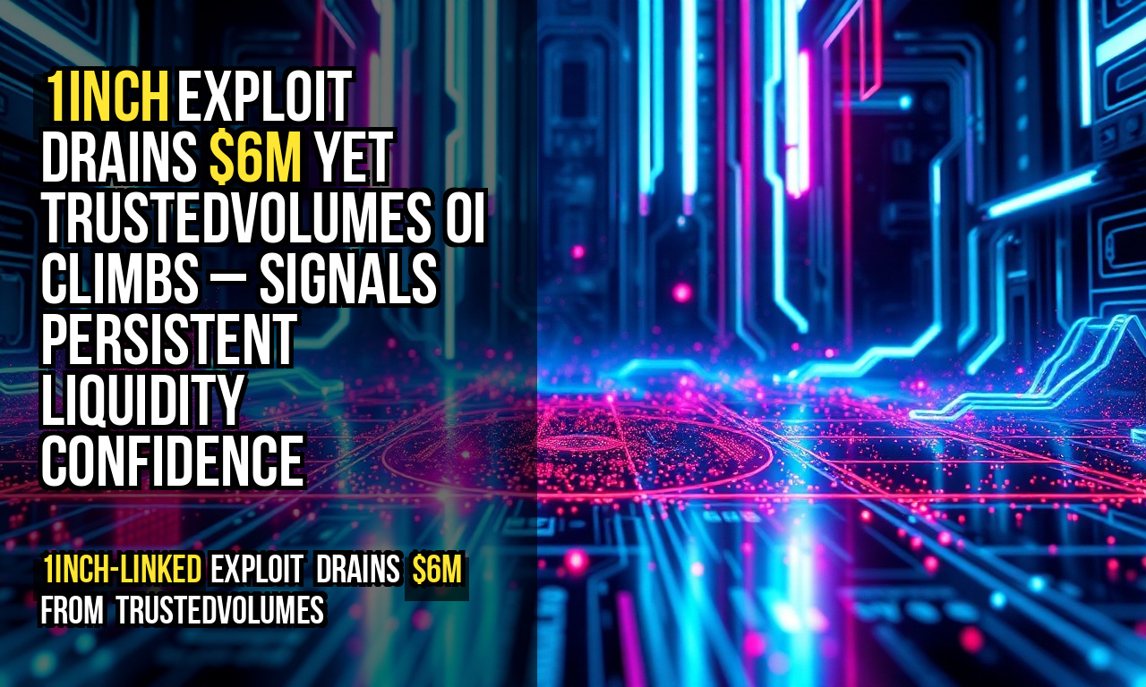1inch exploit drains $6M yet TrustedVolumes OI climbs – signals persistent liquidity confidence