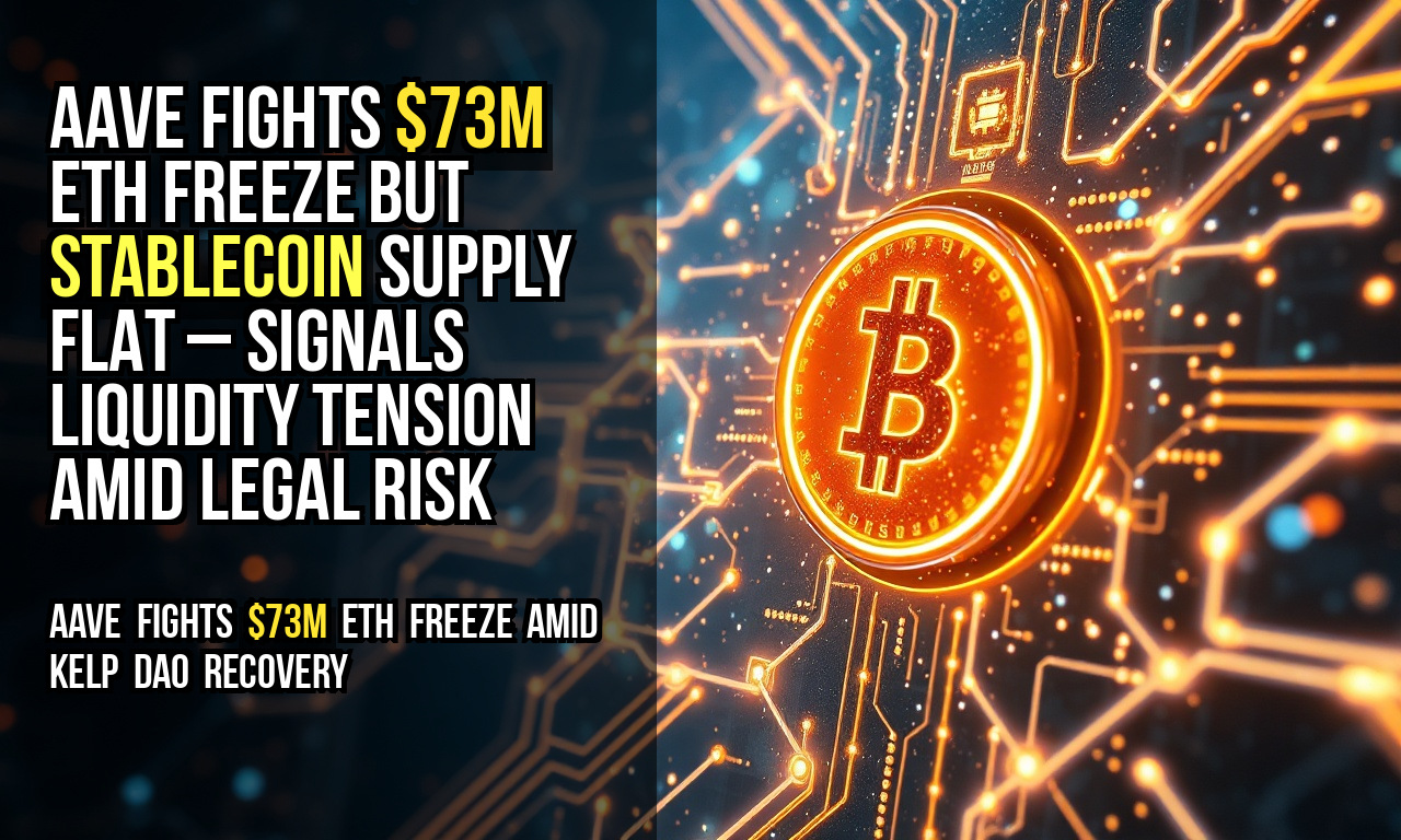 Aave fights $73M ETH freeze but stablecoin supply flat – signals liquidity tension amid legal risk