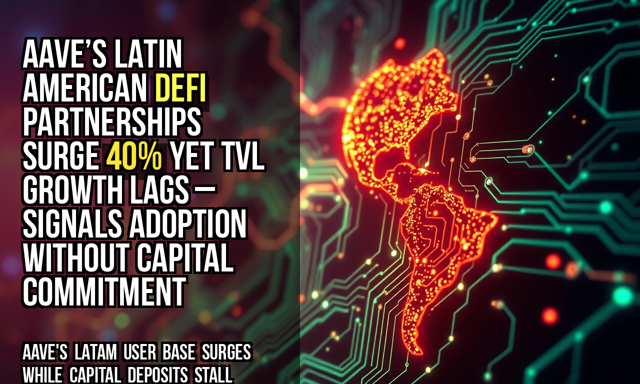 Aave’s Latin American DeFi partnerships surge 40% yet TVL growth lags – signals adoption without capital commitment