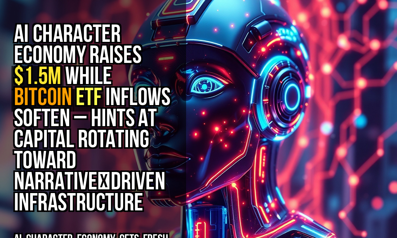 AI character economy raises $1.5M while Bitcoin ETF inflows soften – hints at capital rotating toward narrative‑driven infrastructure