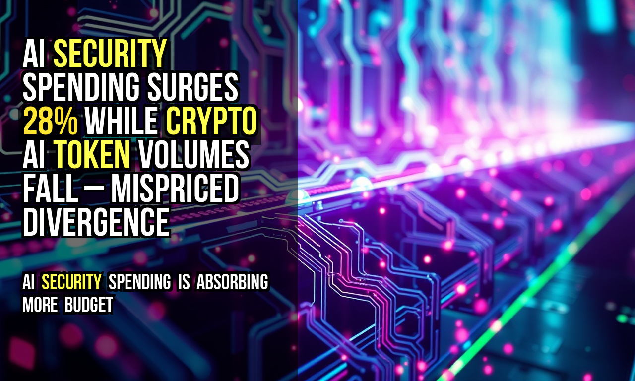 AI security spending surges 28% while crypto AI token volumes fall – mispriced divergence