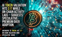 AI token valuation hits $1T while on-chain activity lags – suggests speculative premium over adoption